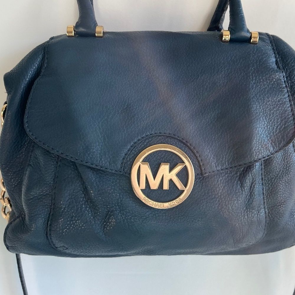 Michael Kors Navi Blue Satchel - Picture 3 of 15
